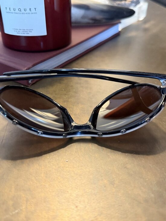 CHANEL Accessories - CHANEL Nude & Black Logo Frame Sunglasses O/S